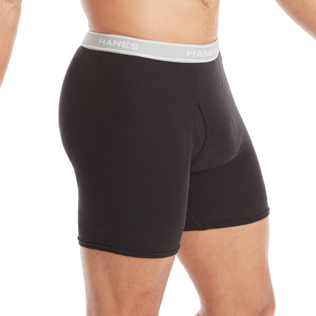 Hanes Paquete de calzoncillos tipo bóxer para hombre, de algodón fresco y transpirable, absorbe la humedad para hombre, sin enrollamiento