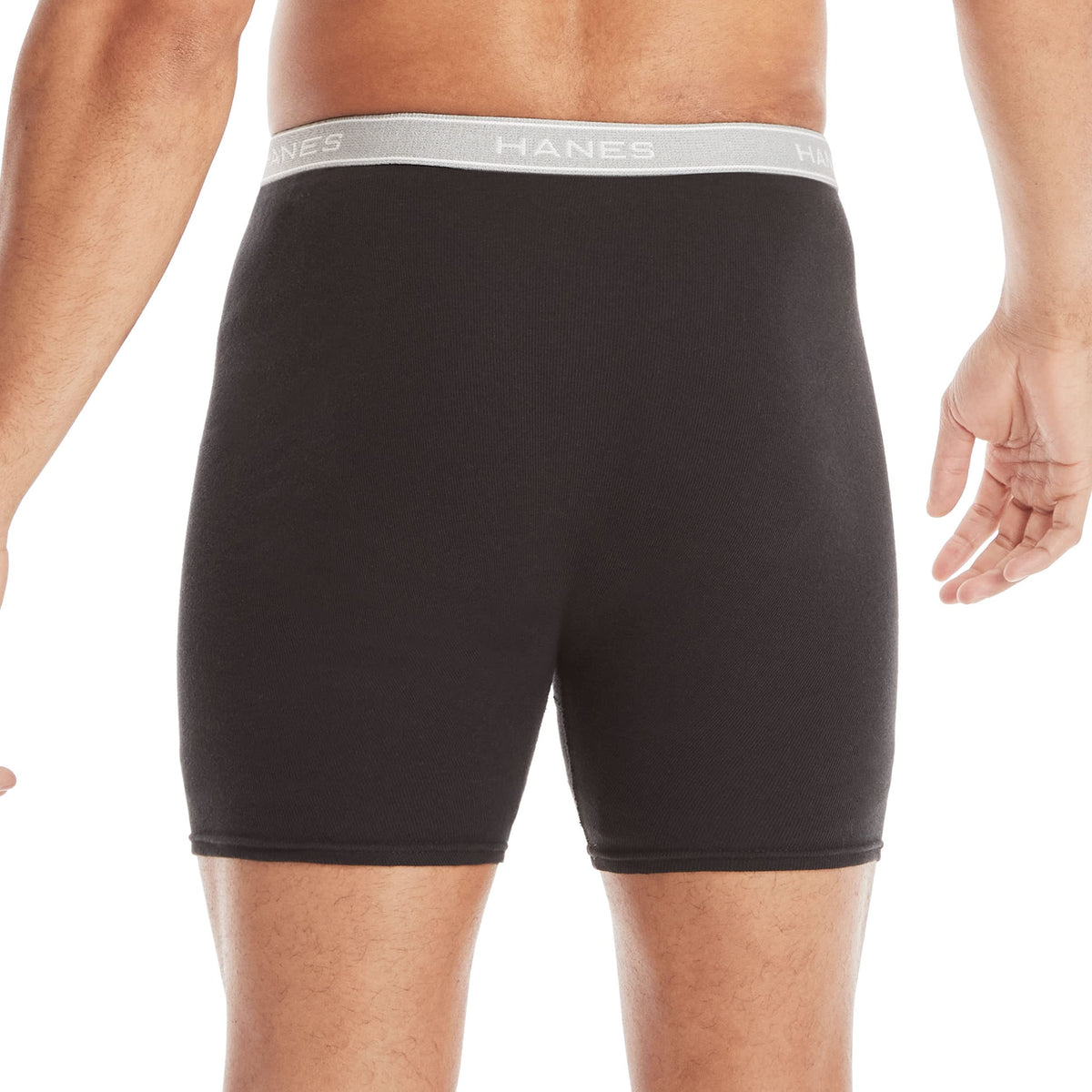 Hanes Paquete de calzoncillos tipo bóxer para hombre, de algodón fresco y transpirable, absorbe la humedad para hombre, sin enrollamiento