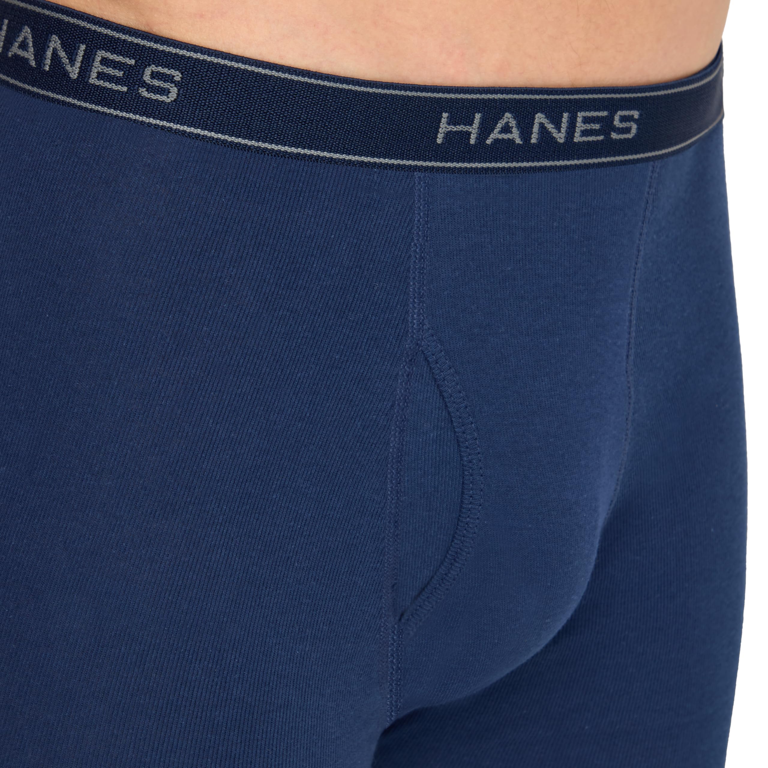 Hanes Paquete de calzoncillos tipo bóxer para hombre, de algodón fresco y transpirable, absorbe la humedad para hombre, sin enrollamiento