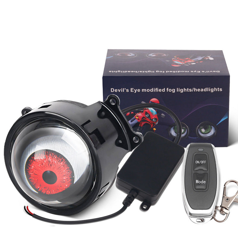 Demon Eye LED Car Headlight — 33 RGB Modes with Remote Control