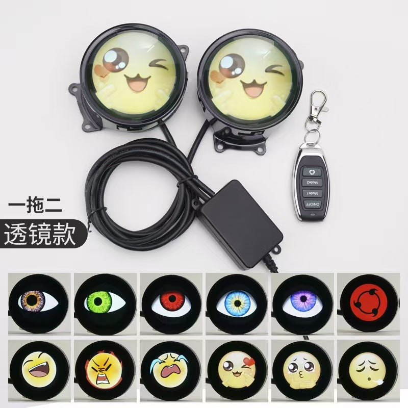 Demon Eye LED Car Headlight — 33 RGB Modes with Remote Control