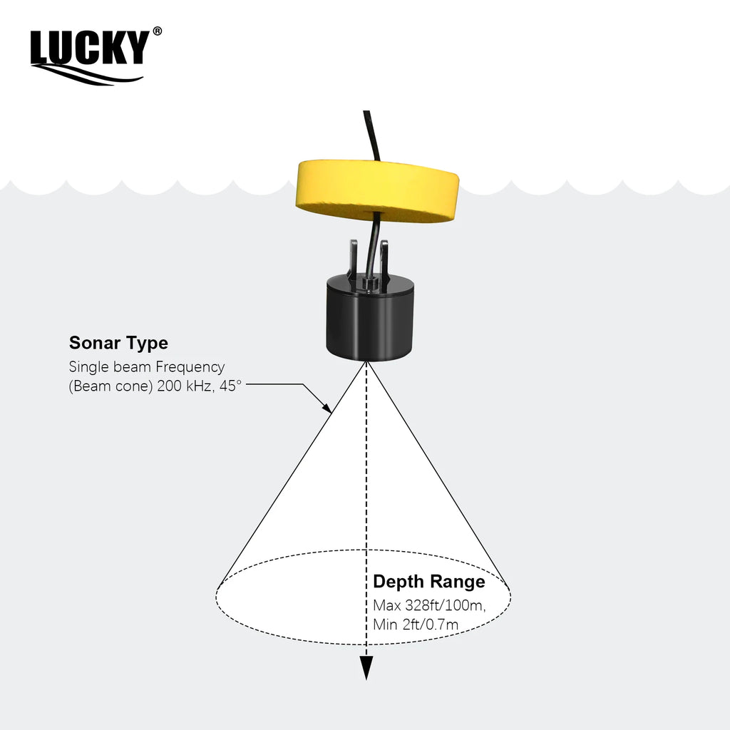 Portable Sonar Fish Finder — 100M Depth, Fish Alarm & LCD Display
